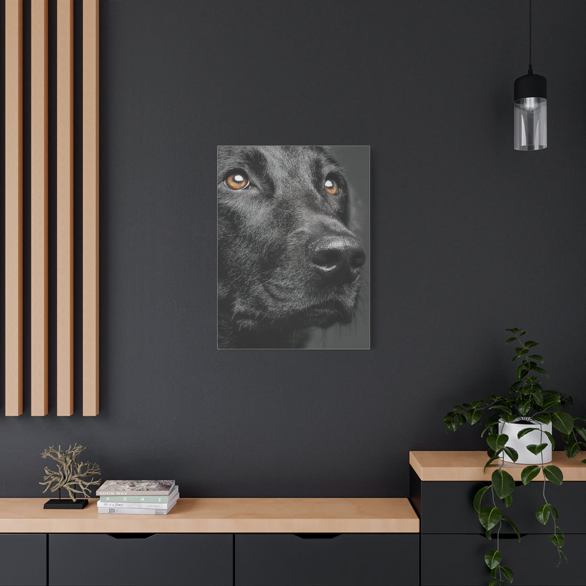 Black Labrador Fine Art Close-Up Wall Art & Canvas Print