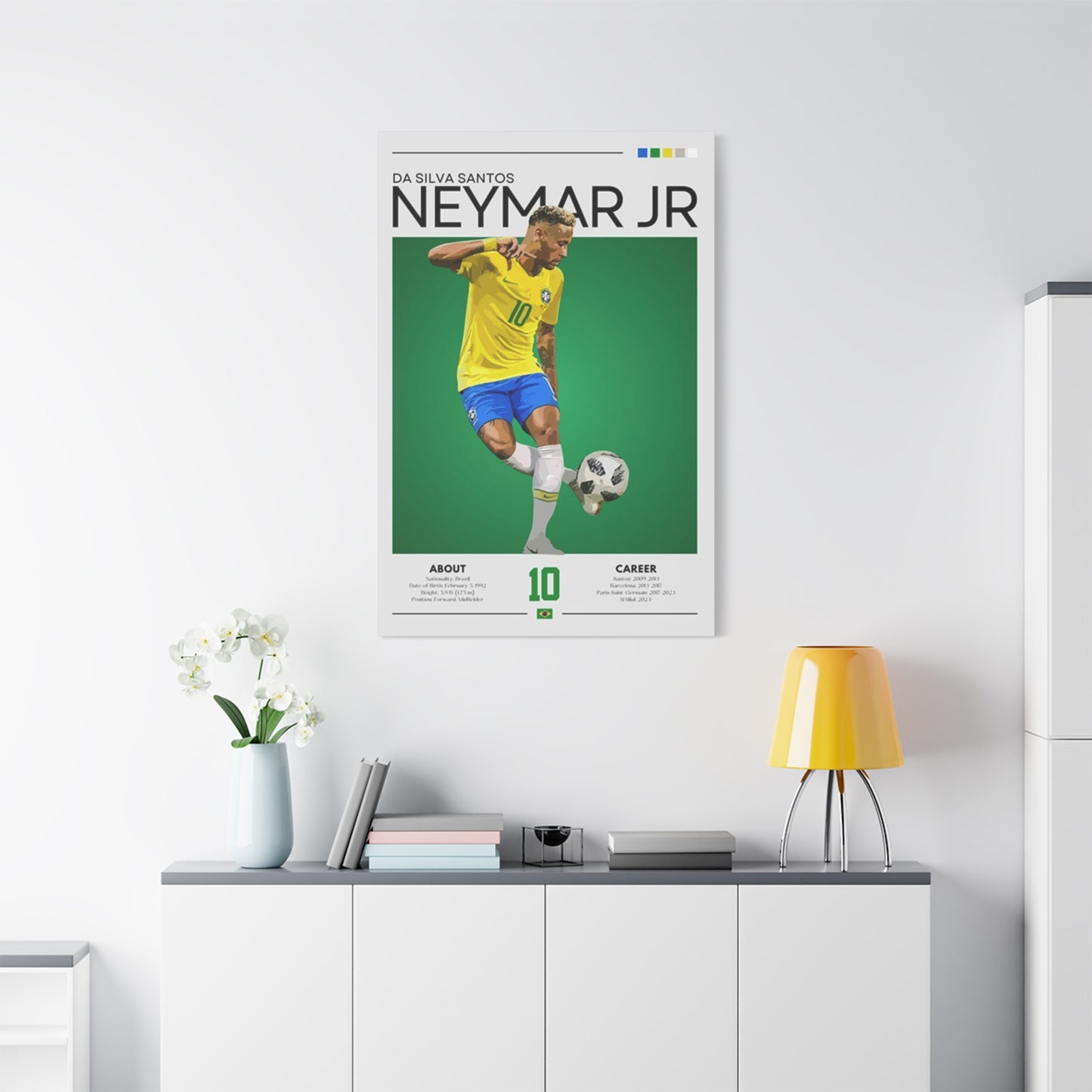 Neymar Jr Football Player Wall Art & Canvas Prints