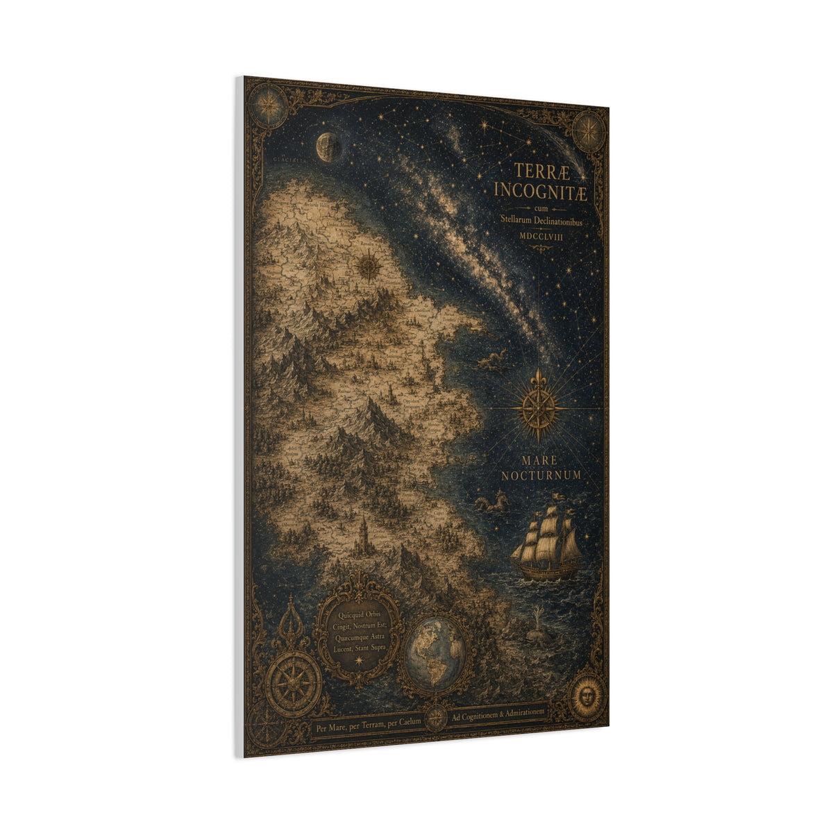 Antique Celestial Cartography Map Wall Art & Canvas Print