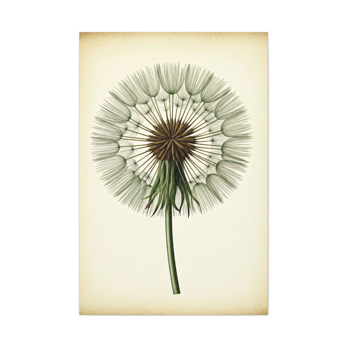 Dandelion Seed Head Illustration Wall Art & Canvas Prints