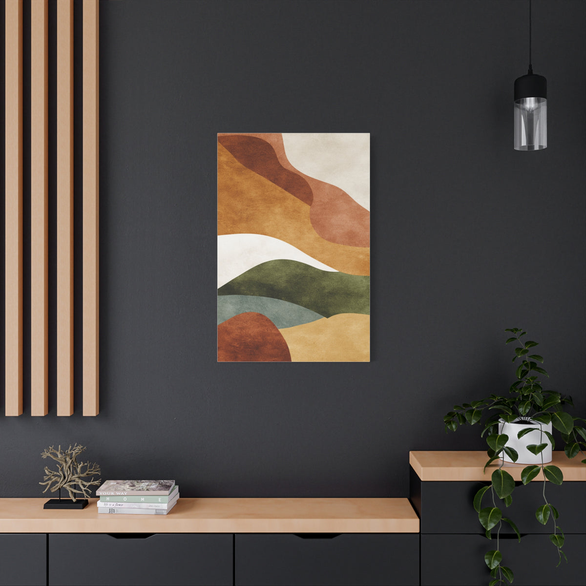 Earthy Organic Abstract Landscape Wall Art & Canvas Print