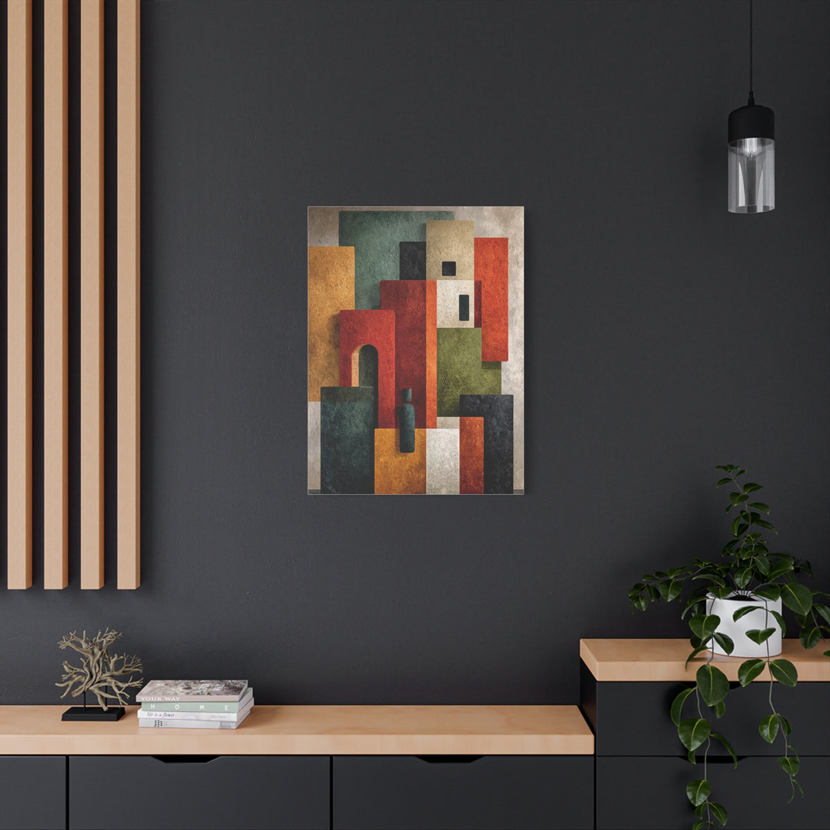 Contemporary Color Block Abstract Wall Art & Canvas Print