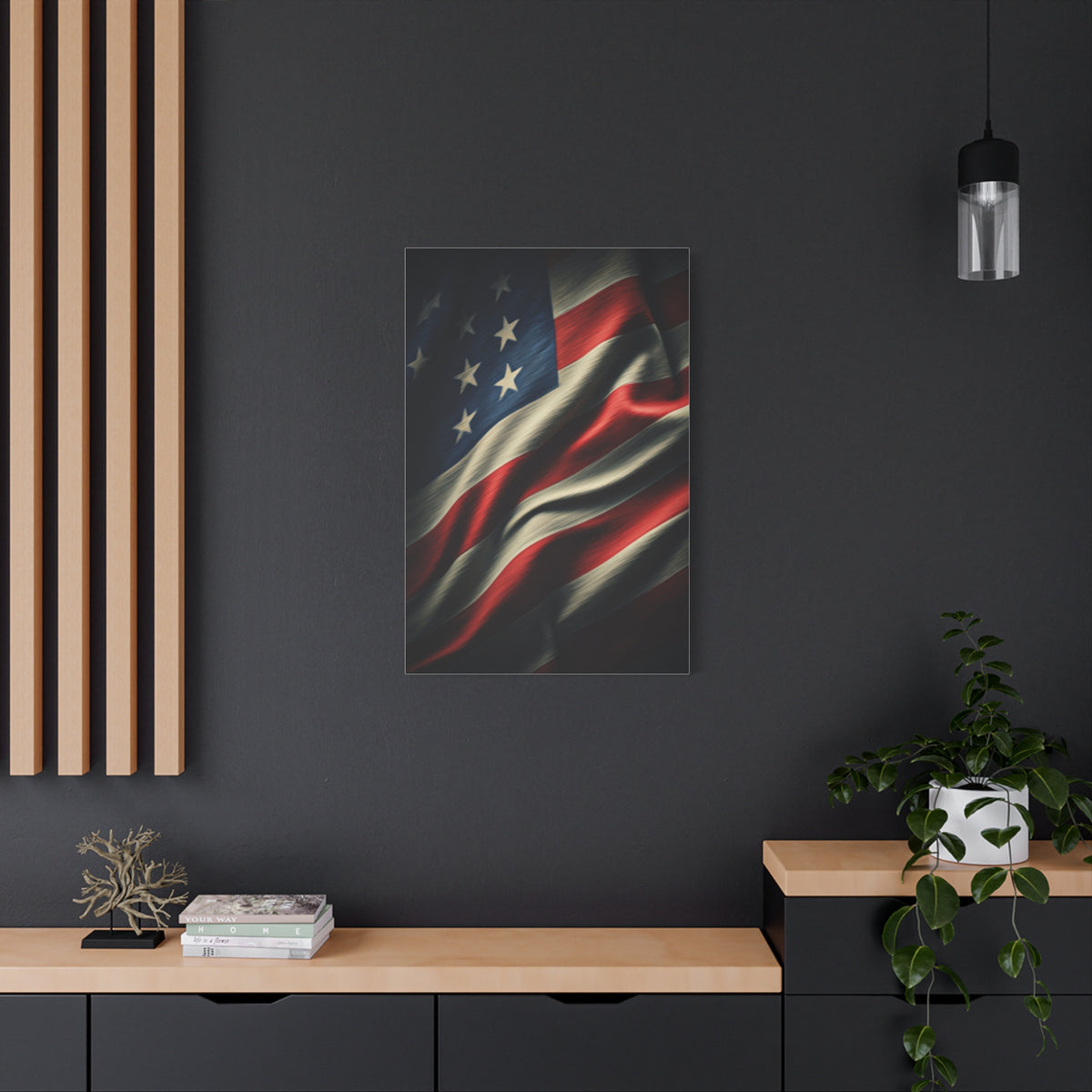Classic Waving Stars and Stripes Wall Art & Canvas Prints