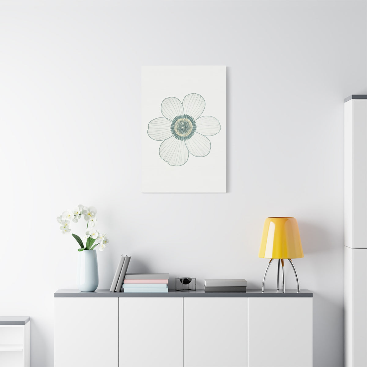 Minimal Line Floral Sketch Wall Art & Canvas Prints