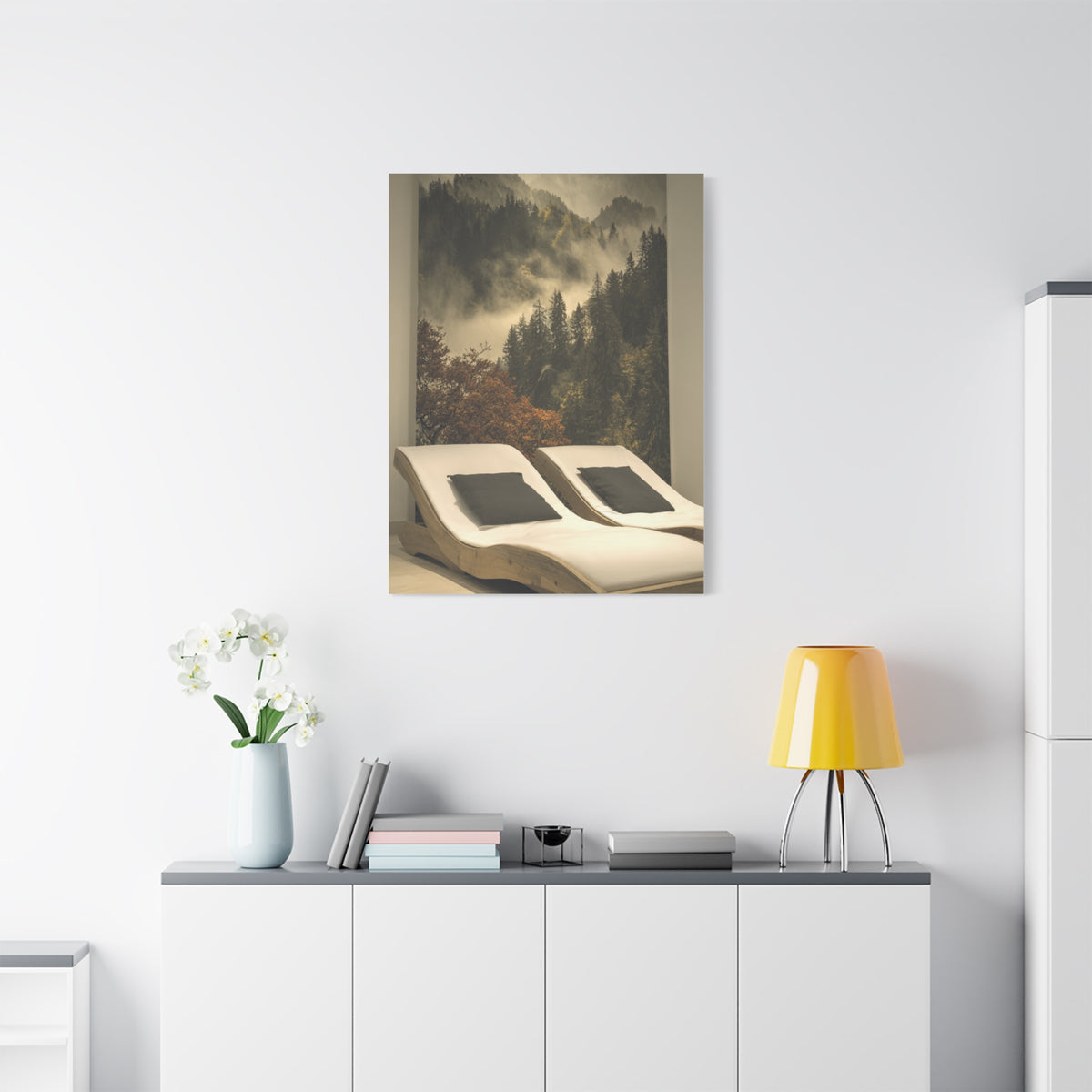 Woodland Dusk Forest Landscape Wall Art & Canvas Print