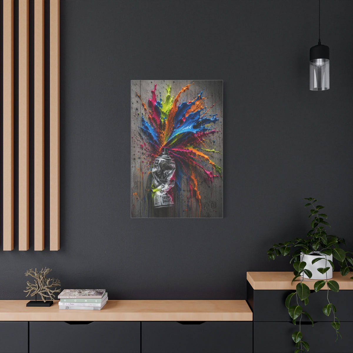 Exploding Spray Paint Creativity Street Wall Art & Canvas Print