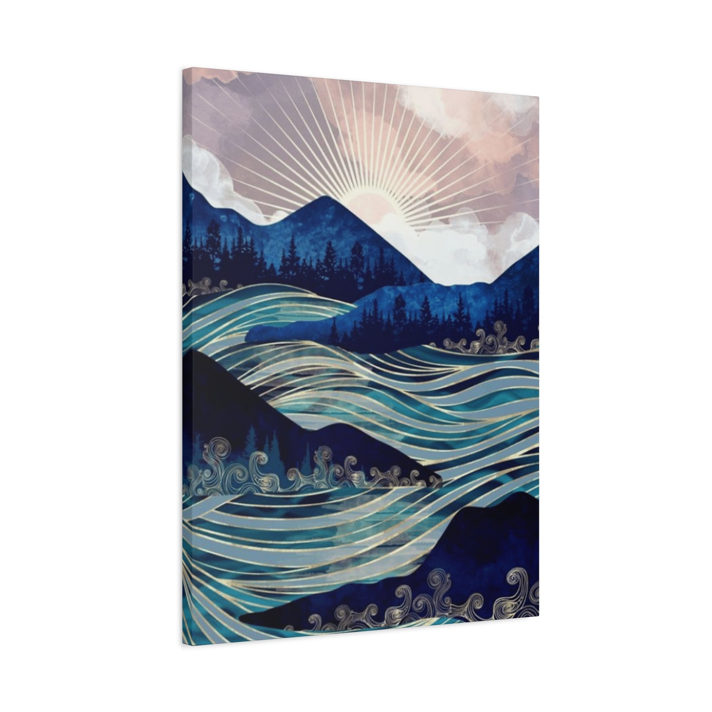 Rising Sun and Ocean Wall Art & Canvas Prints