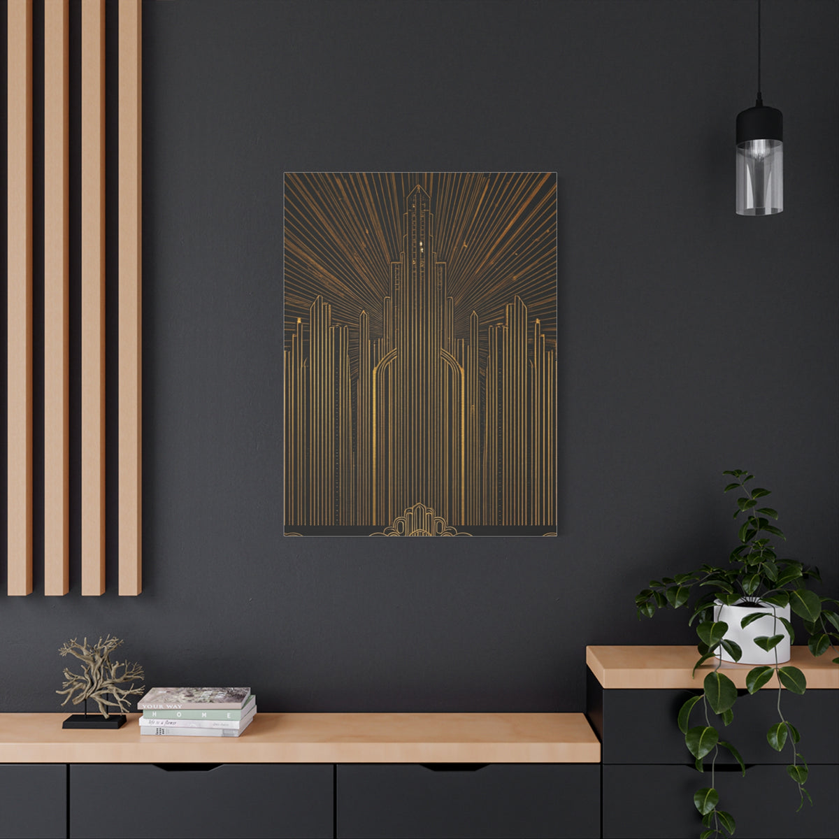 Radiant Art Deco Skyline Wall Art & Canvas Prints