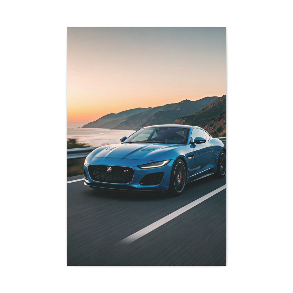Jaguar F-Type Coastal Cliff Road Wall Art & Canvas Prints