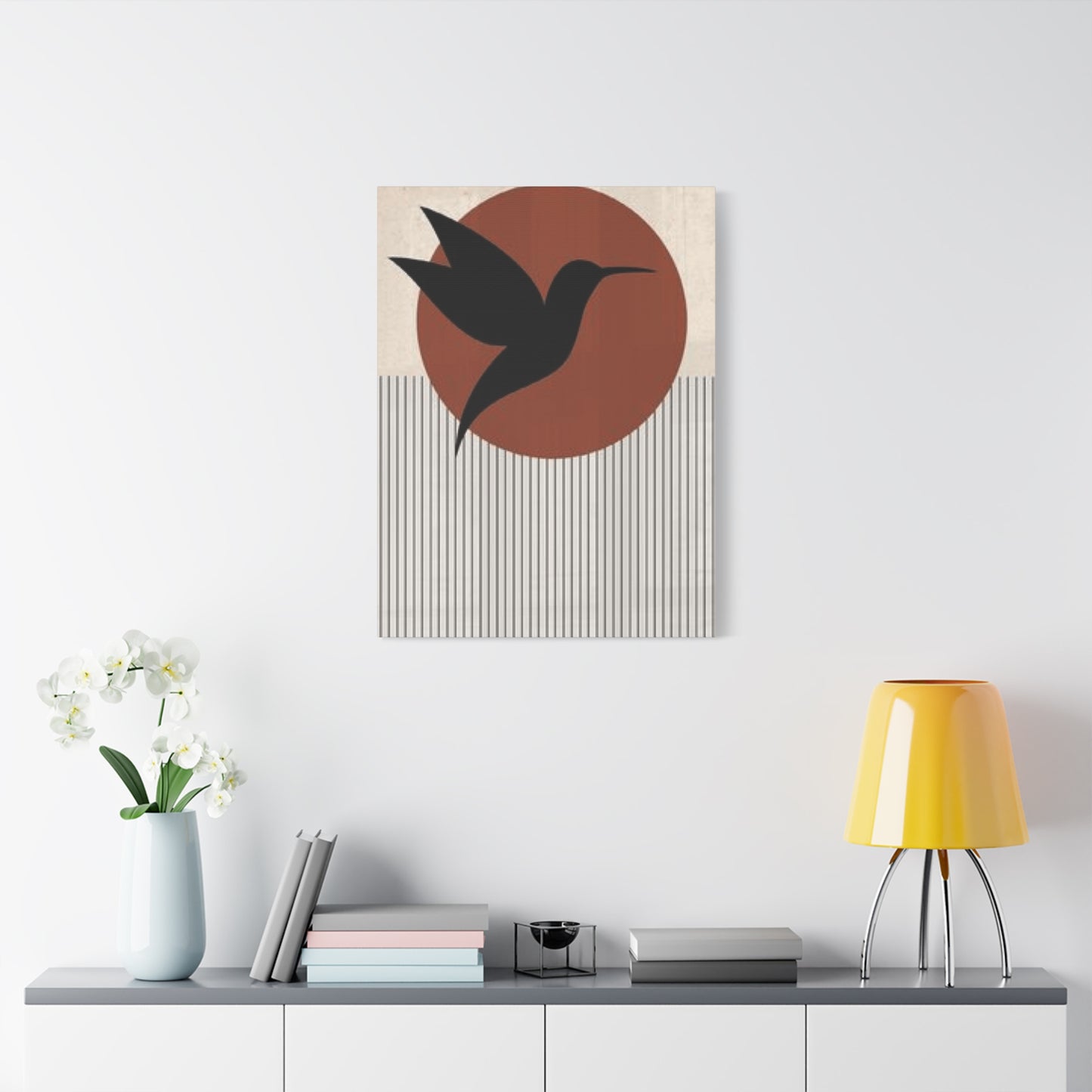 Humming Bird Silhoette Wall Art & Canvas Prints