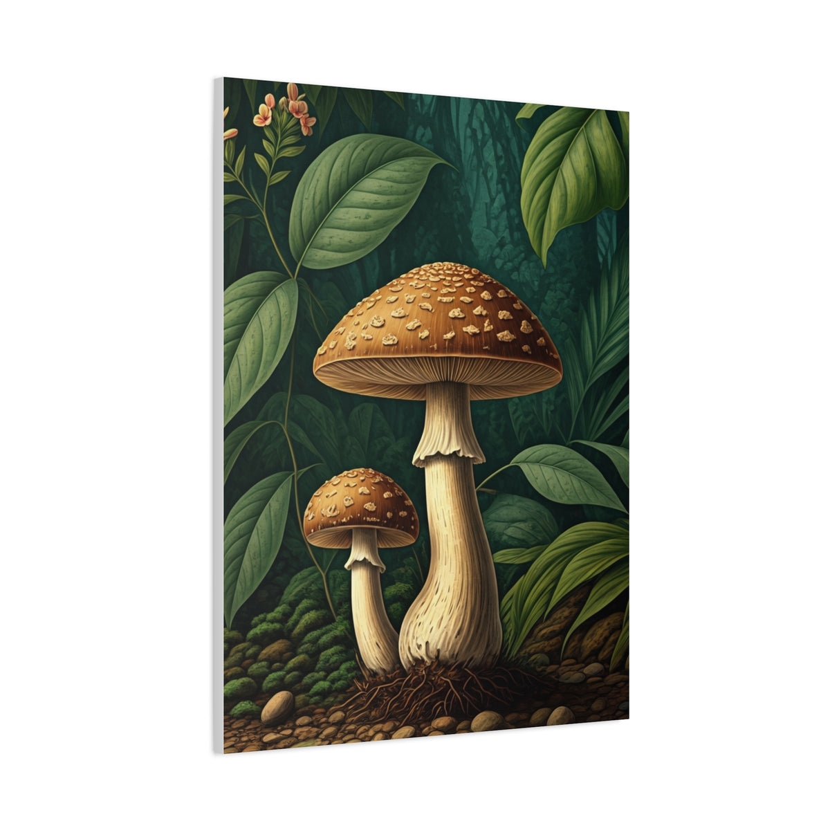 Forest Mushroom Illustration Wall Art & Canvas Prints