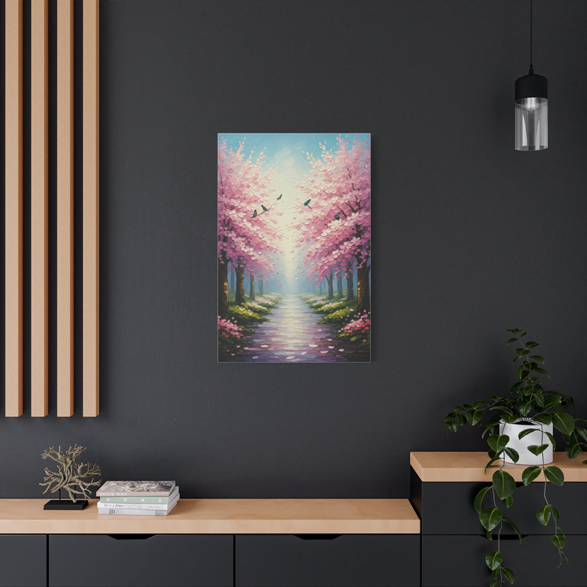 Contemporary Sakura Garden Painting Wall Art & Canvas Prints
