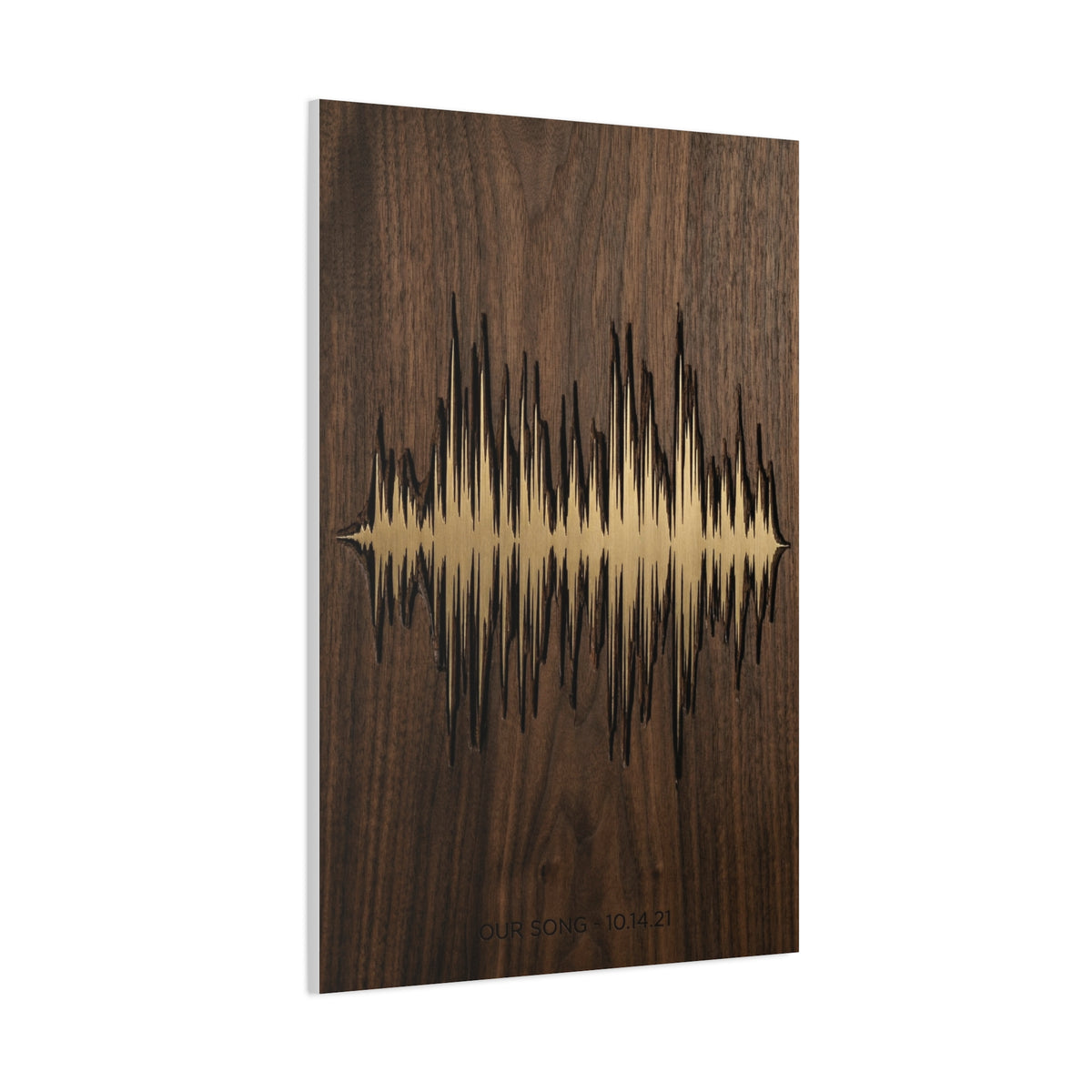 Personalized Soundwave Engraved Wood Wall Art & Canvas Print