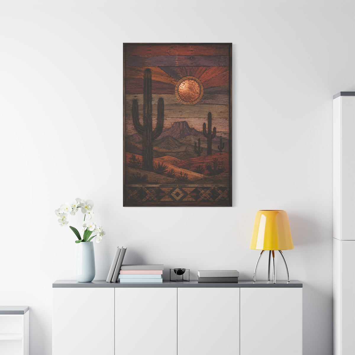 Southwestern Reclaimed Wood Desert Wall Art & Canvas Print