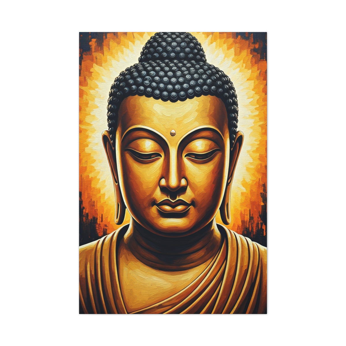 Golden Serenity Buddha Wall Art & Canvas Prints