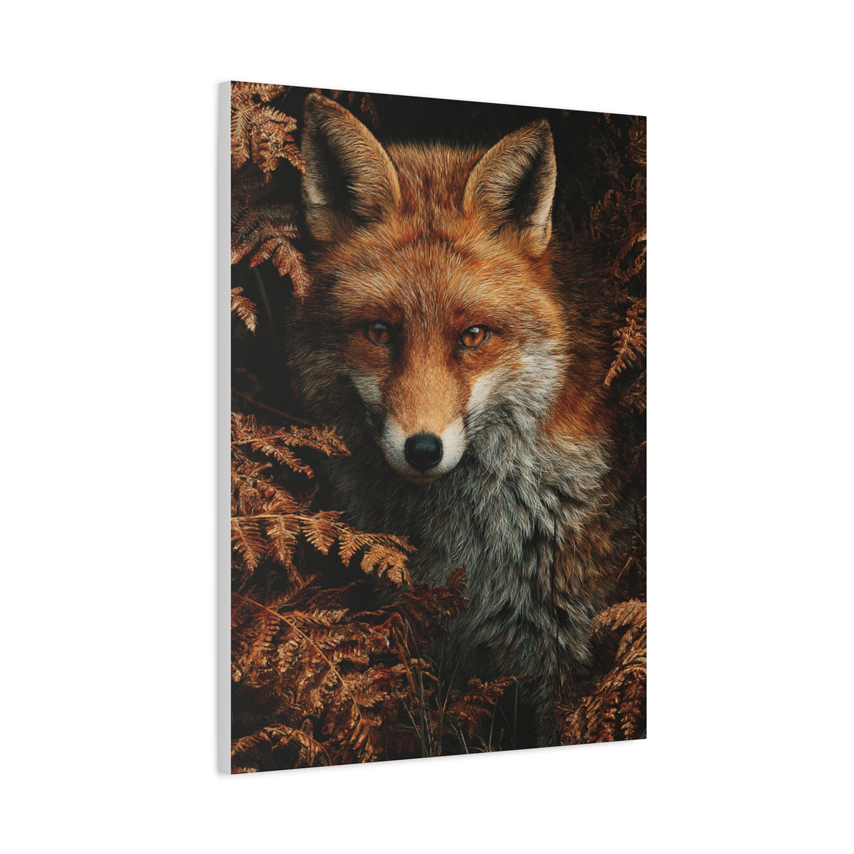 Autumn Woodland Fox Portrait Wall Art & Canvas Print