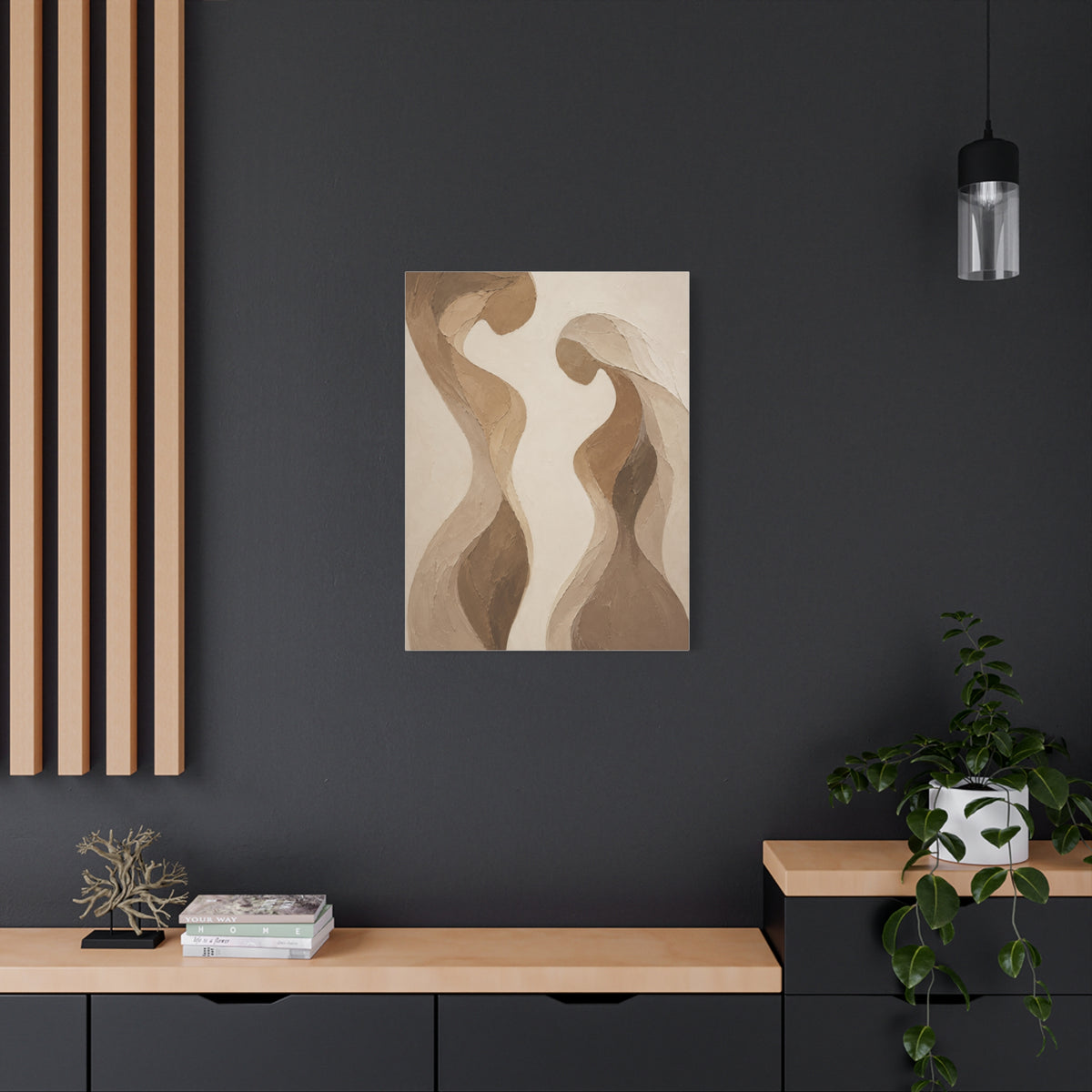 Abstract Earth Tone Lovers Flow Wall Art & Canvas Print