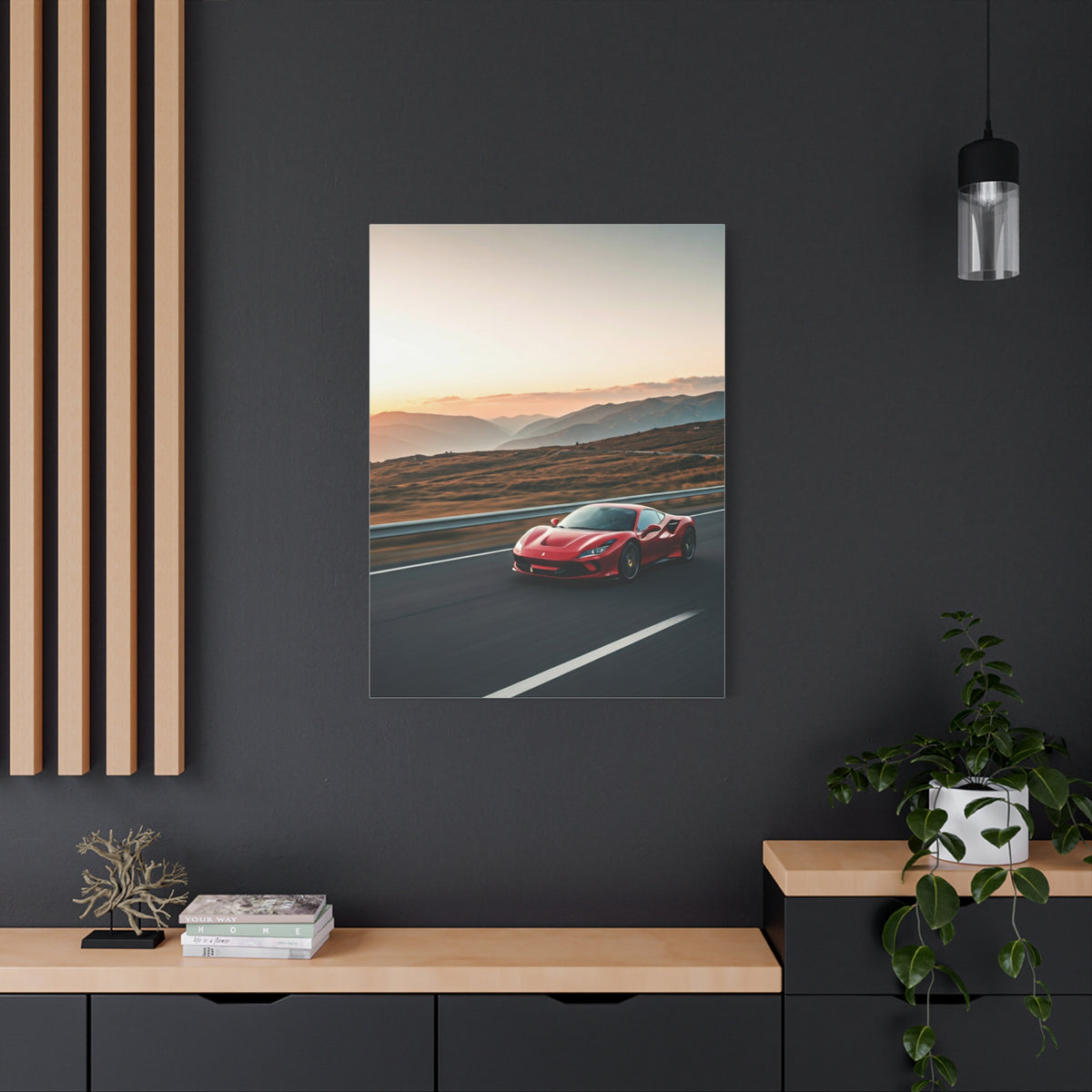 Ferrari F8 Tributo Winding Mountain Highway Wall Art & Canvas Prints