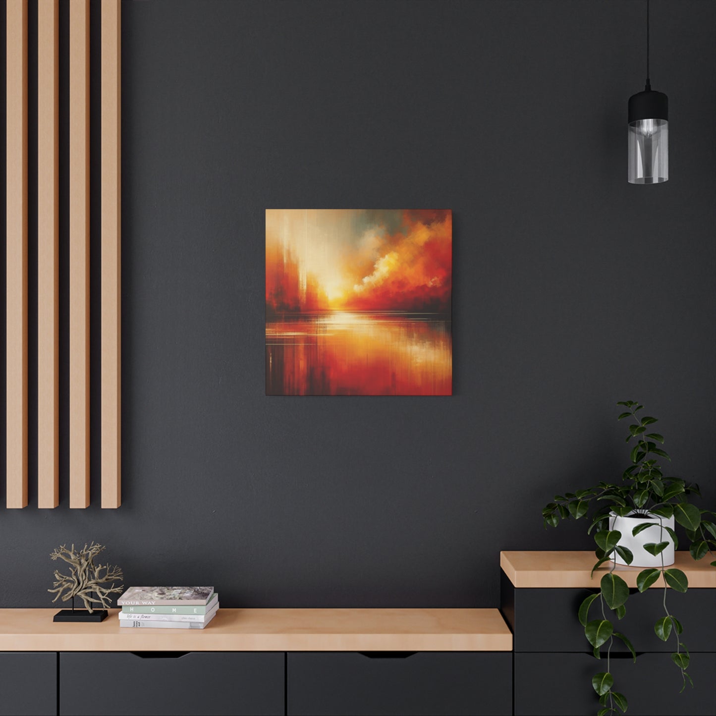Bright Sunset Sky on River Wall Art & Canvas Prints