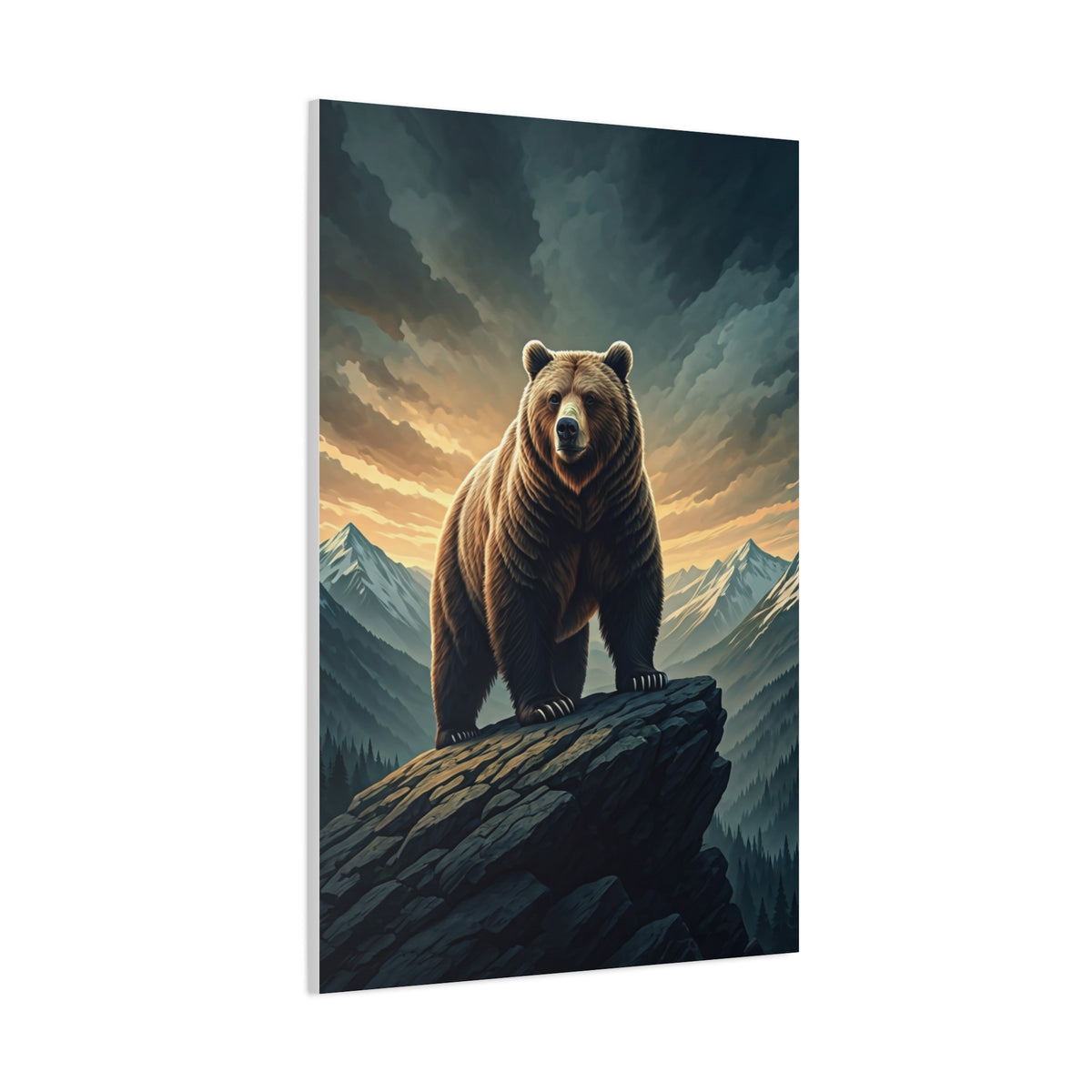 Regal Grizzly Close-Up Portrait Wall Art & Canvas Prints