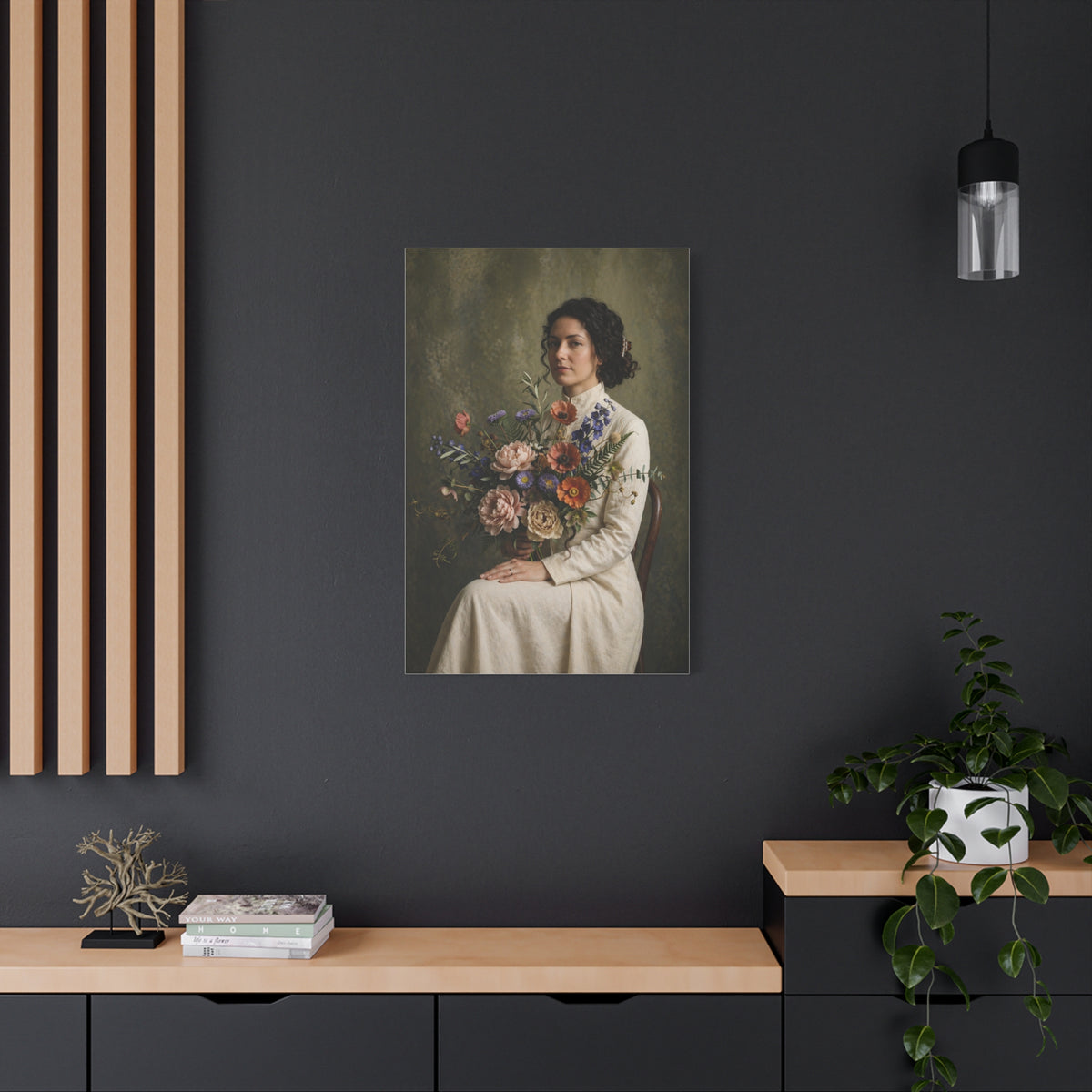 Timeless Floral Portrait Study Wall Art & Canvas Print