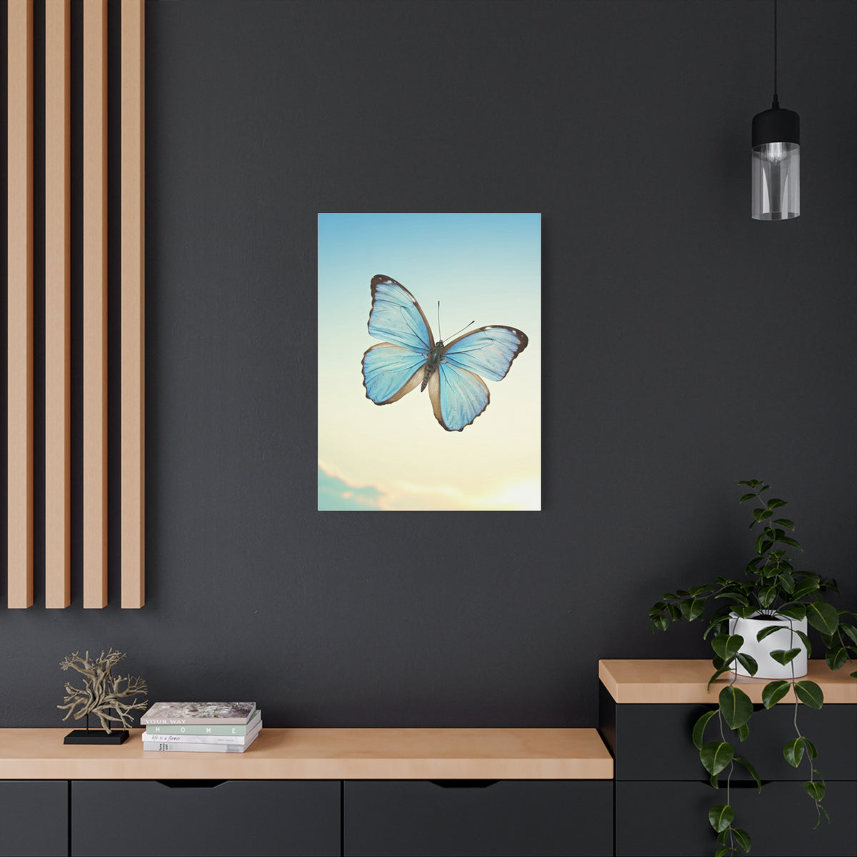 Blue Sky Butterfly Serenity Wall Art & Canvas Prints