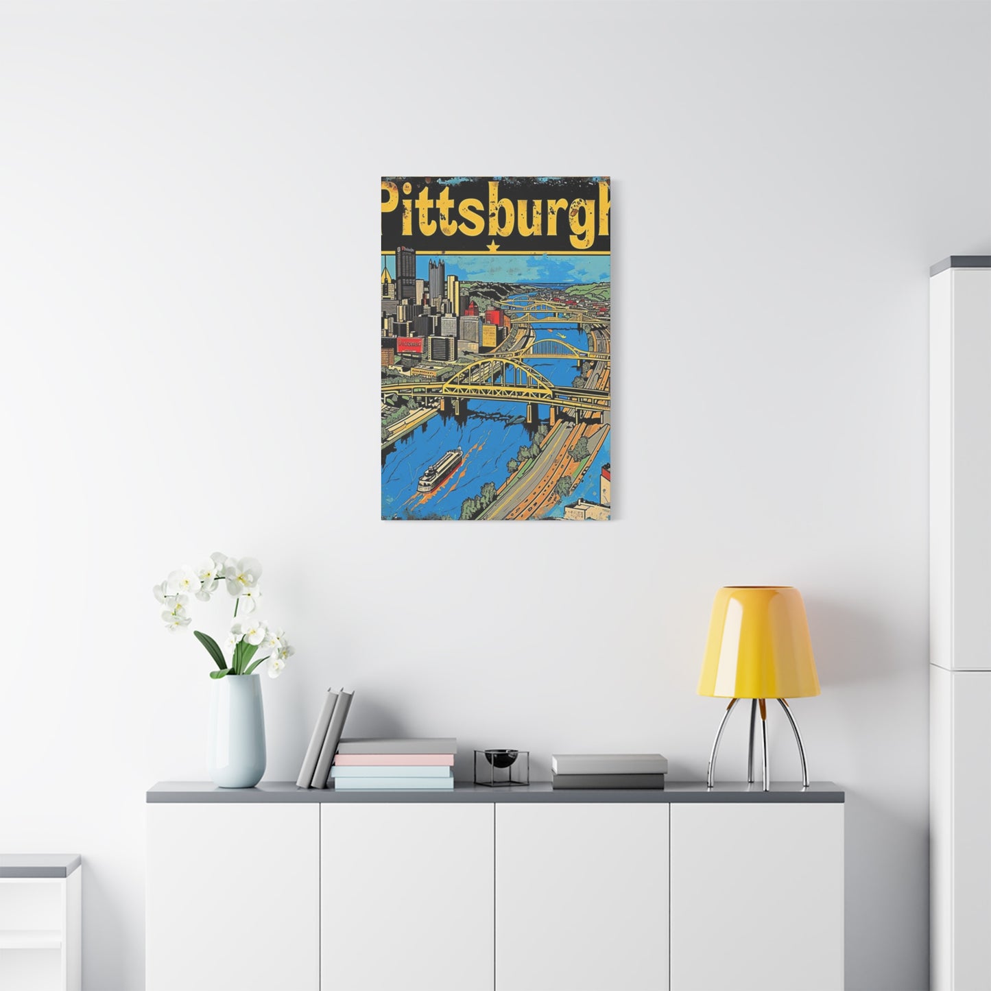 Pittsburgh Graffiti Steel Bridge Poster Wall Art & Canvas Prints