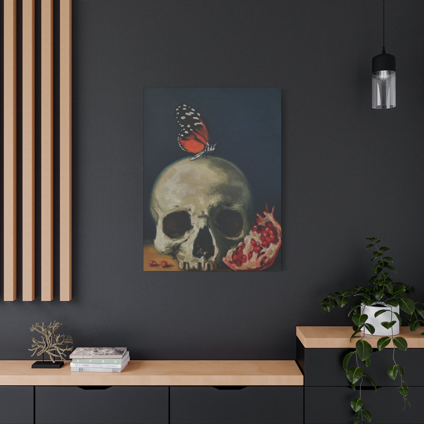 Butterfly On Skull Wall Art & Canvas Prints