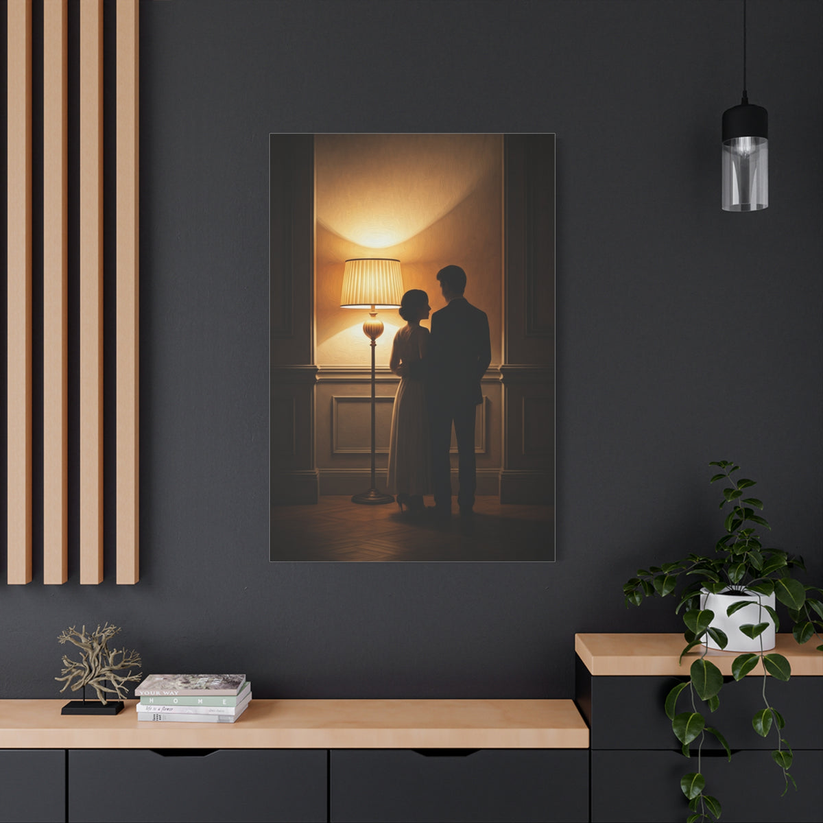 Golden Glow Embrace Interior Wall Art & Canvas Prints