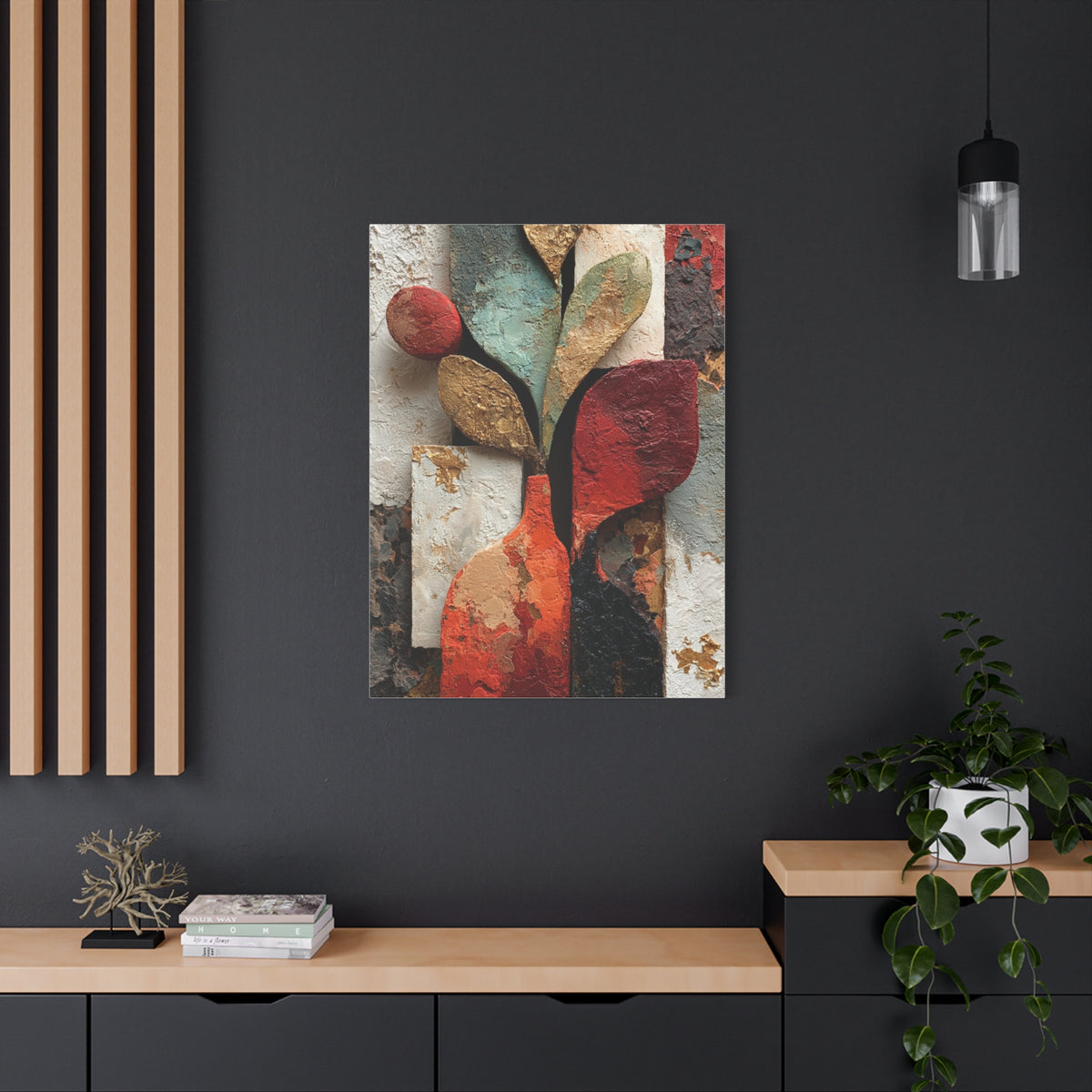 Sculptural Botanical Form Abstraction Wall Art & Canvas Print