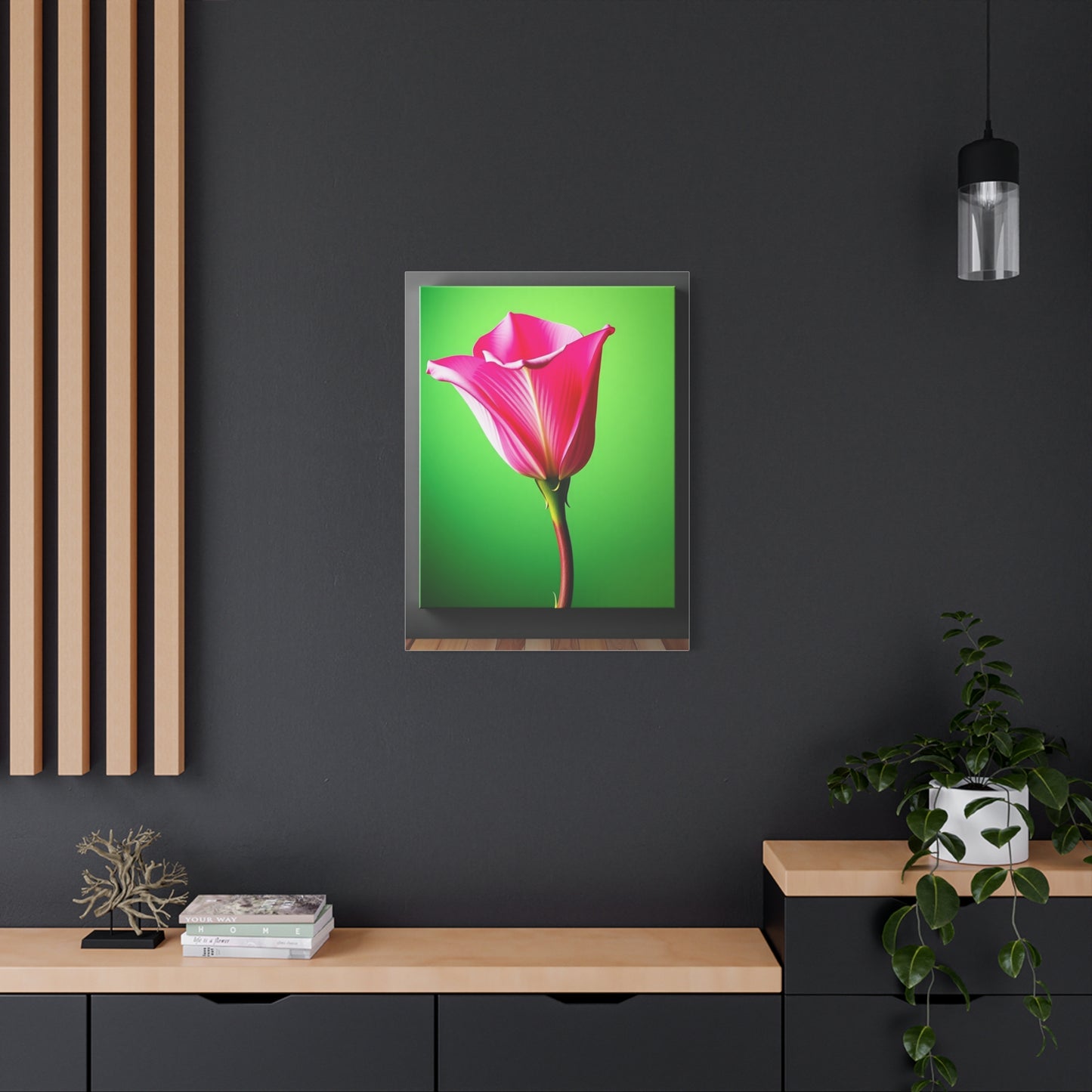 Masterpiece Green & Pink Canvas Art Vision Wall Art & Canvas Print