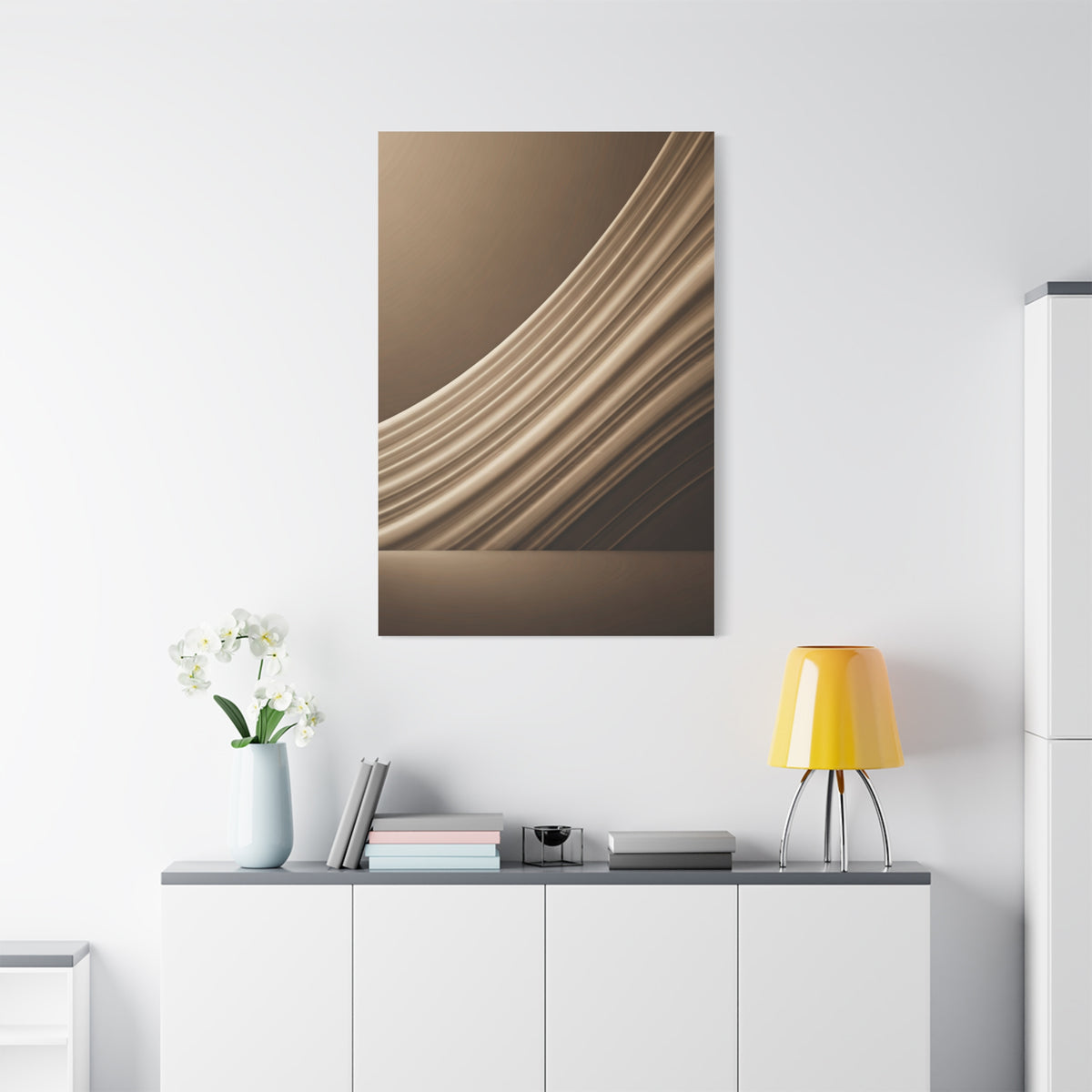 Layered Bronze Lines Abstract Wall Art & Canvas Prints