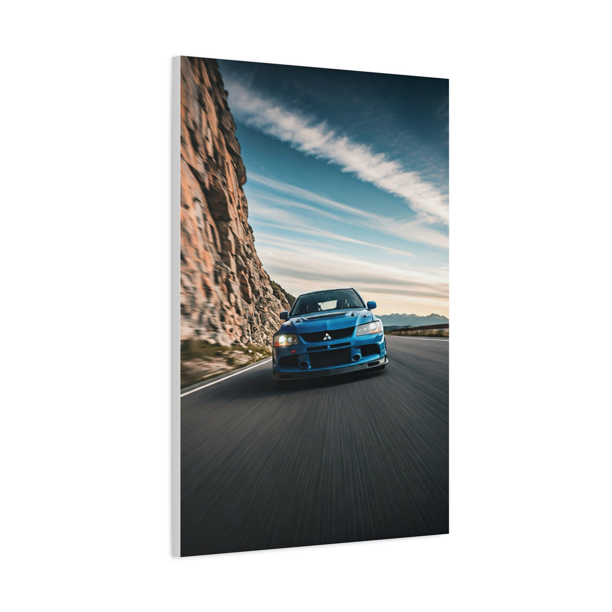 Mitsubishi Lancer Evolution IX High Altitude Mountain Road Wall Art & Canvas Prints