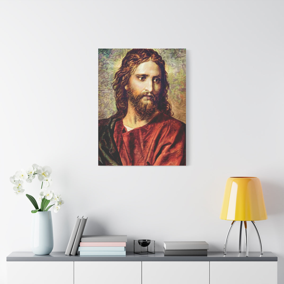 Classical Portrait of Christ Sacred Gaze Wall Art & Canvas Print