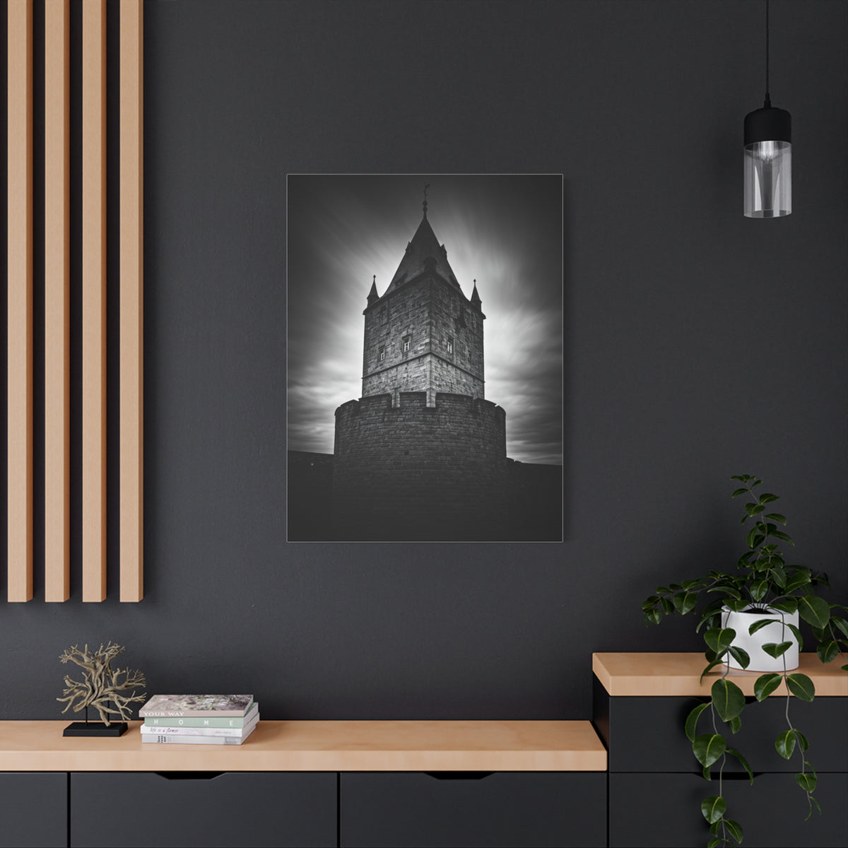 Gothic Fortress Tower Under Dramatic Skies Wall Art & Canvas Prints