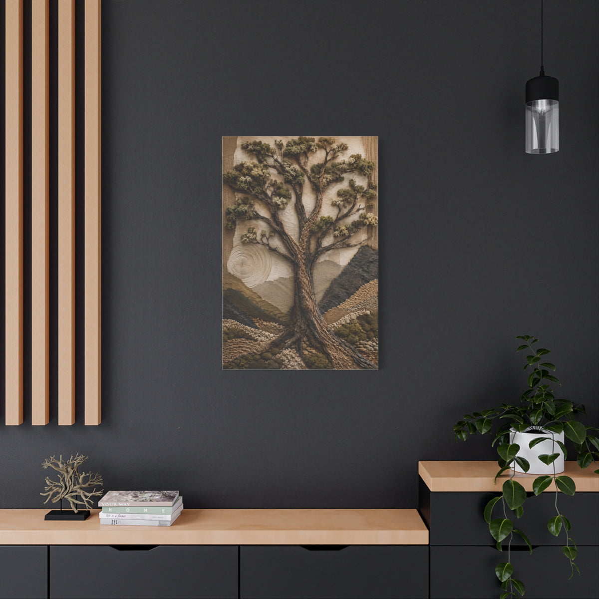 Textured Earth Tree Relief Organic Landscape Trees Wall Art & Canvas Print