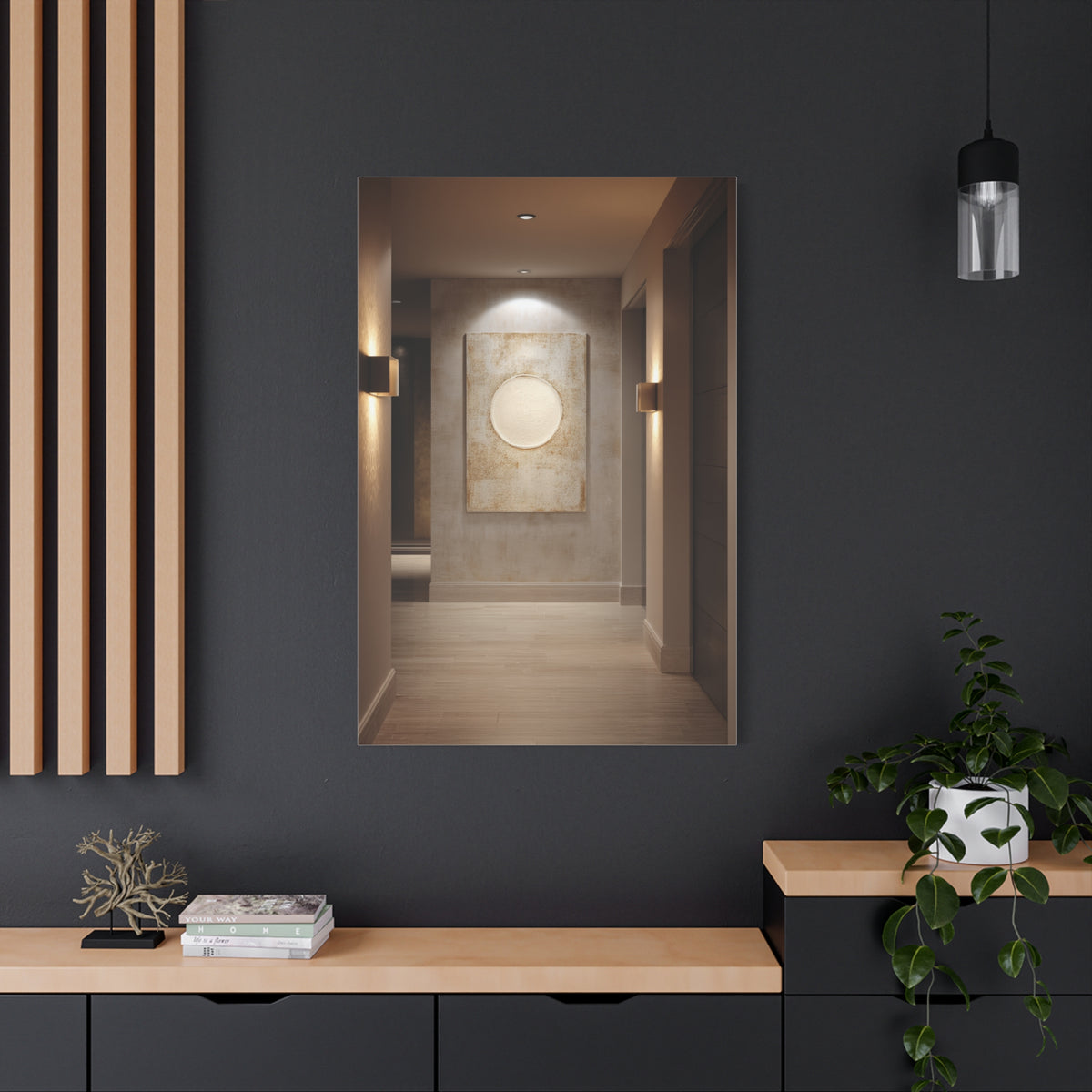 Minimalist Textured Luxury Hotel Hallway Wall Art & Canvas Print