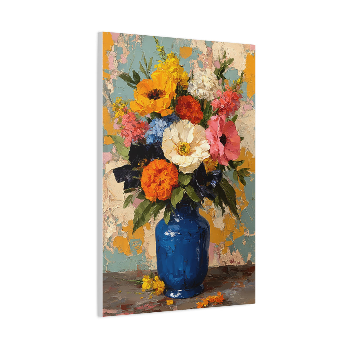 Expressive Floral Vase Composition Wall Art & Canvas Print