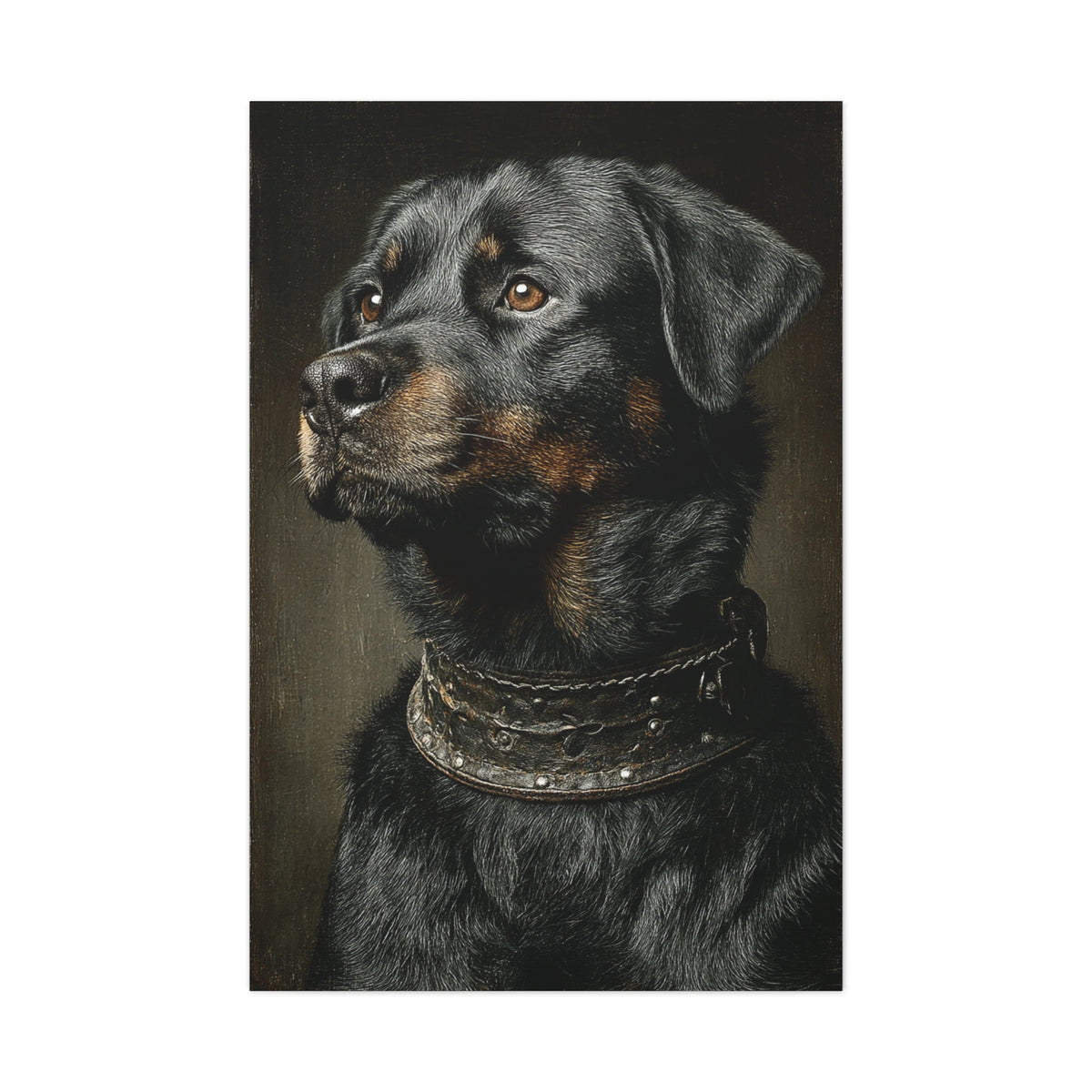Rottweiler Classic Portrait Wall Art & Canvas Print