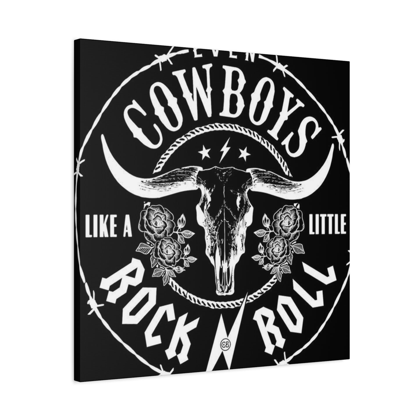 Cowboy Rock N Roll Poster Wall Art & Canvas Prints