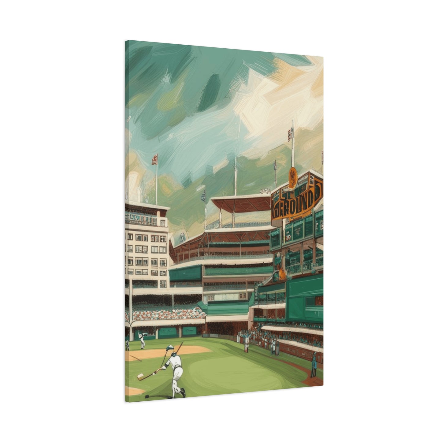 Baseball Game Painting Wall Art & Canvas Prints