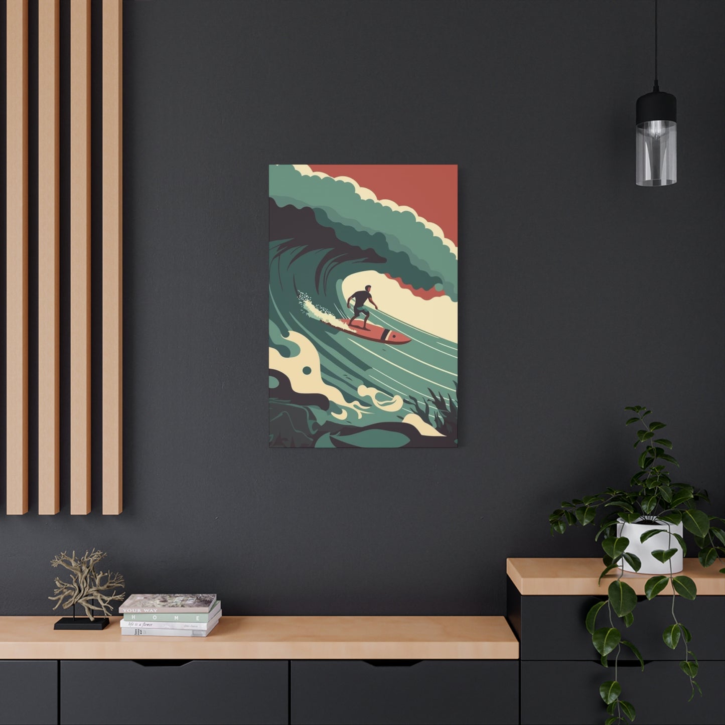Wave Surfing Graffiti Wall Art & Canvas Prints