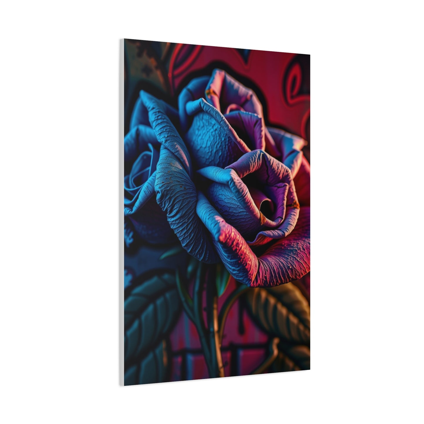Noble Petals Graffiti Canvas Wall Art & Canvas Print