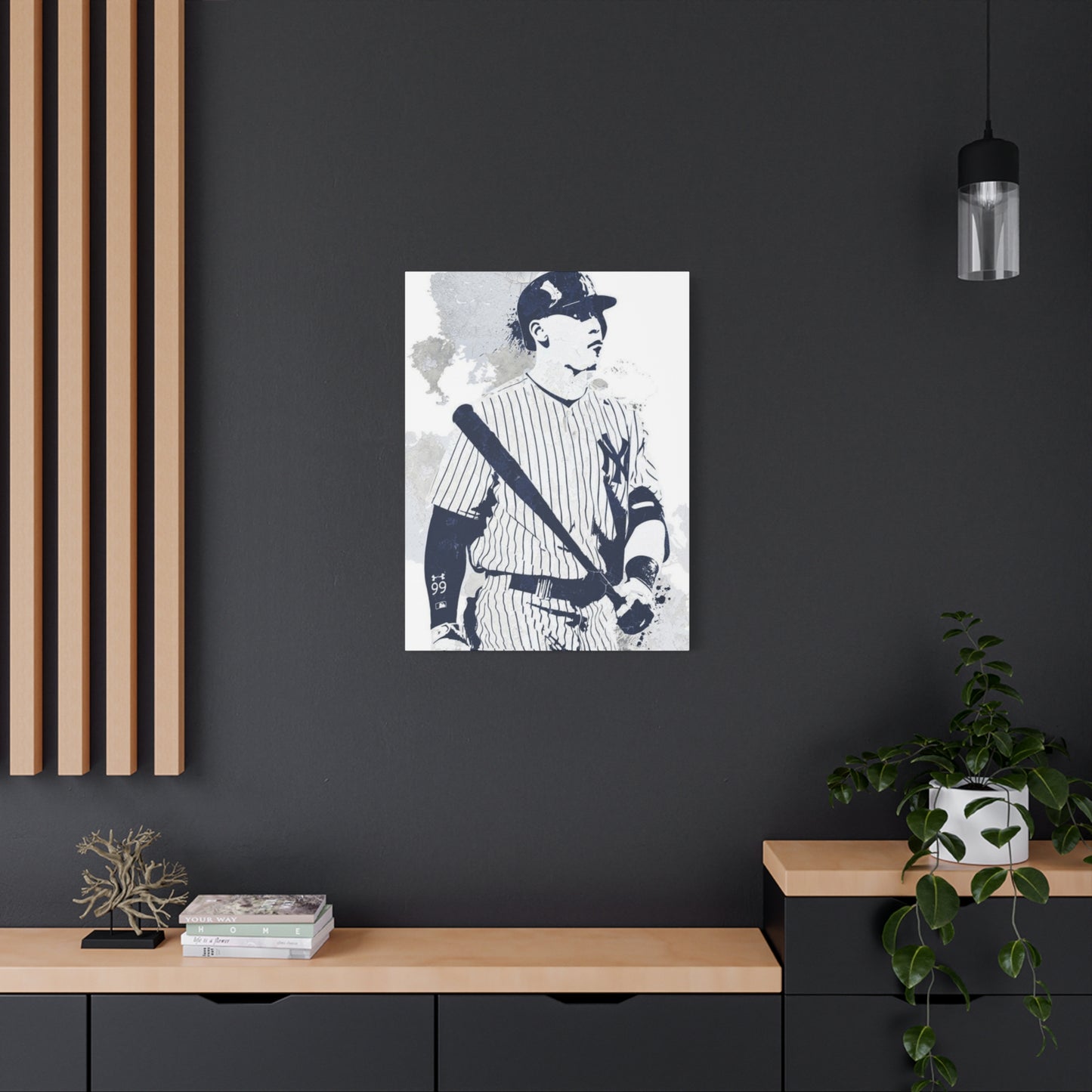 Blue Baseball Drawing Wall Art & Canvas Prints