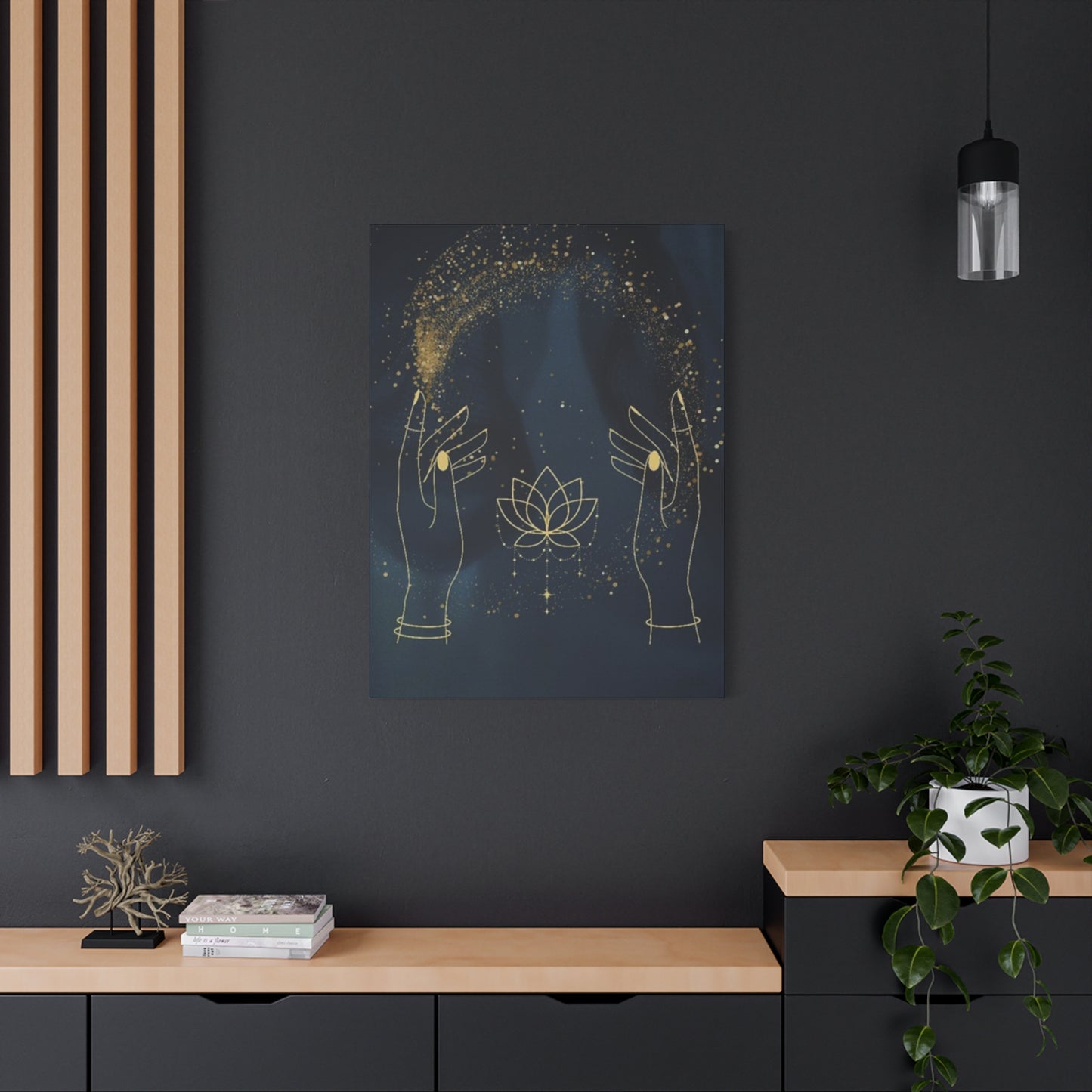 Hand Sprinkling Stars Wall Art & Canvas Prints
