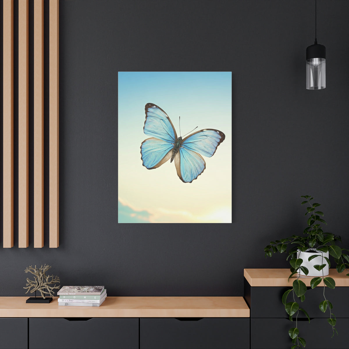 Blue Sky Butterfly Serenity Wall Art & Canvas Prints