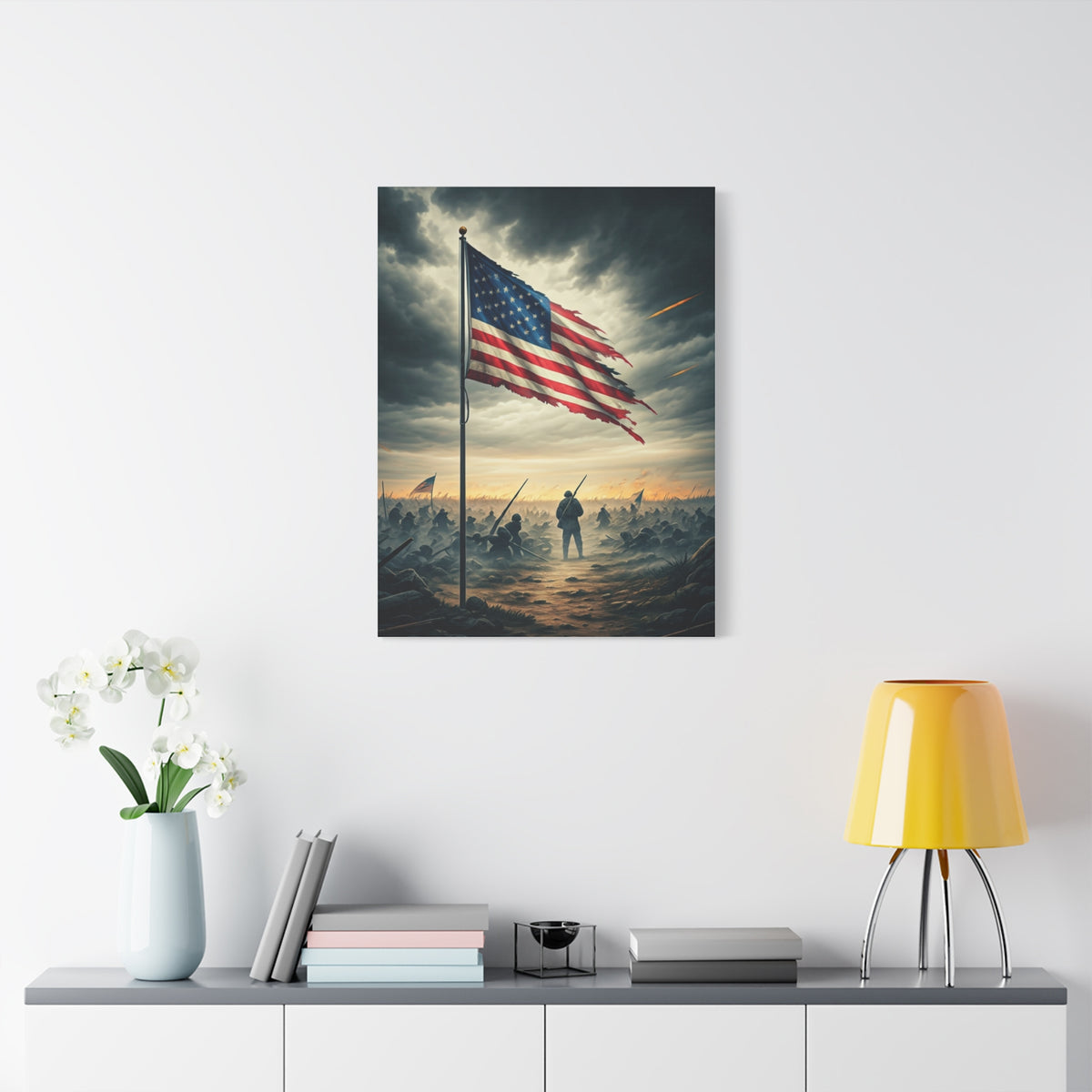 Battlefield Patriot Flag Tribute Wall Art & Canvas Prints