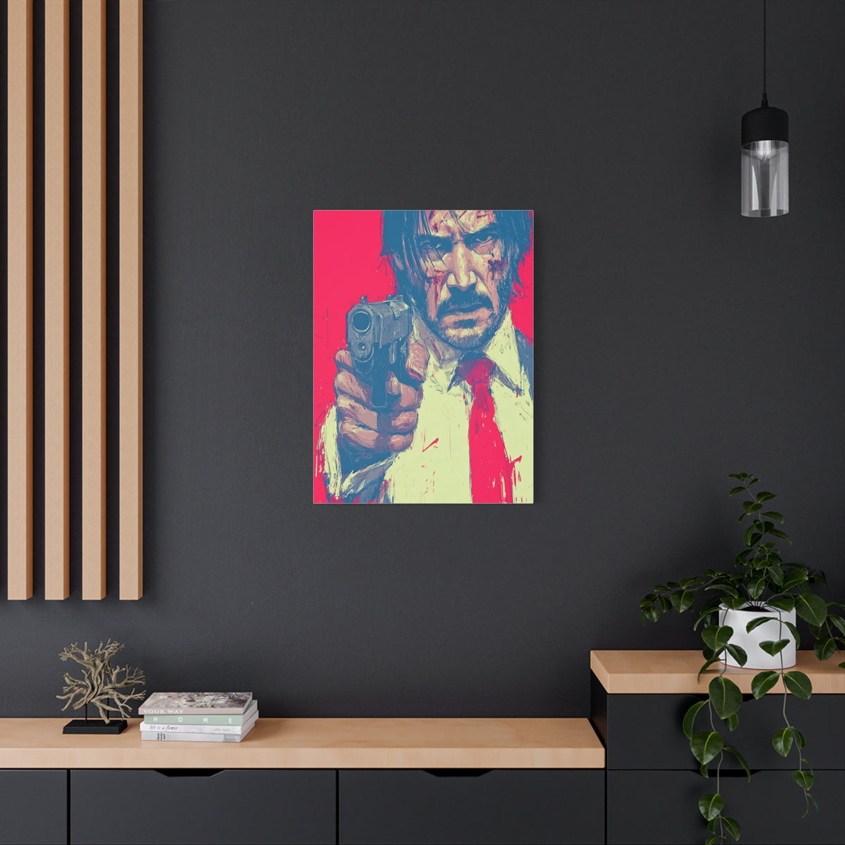 John Wick Graphic Illustration Movie Poster Wall Art & Canvas Print