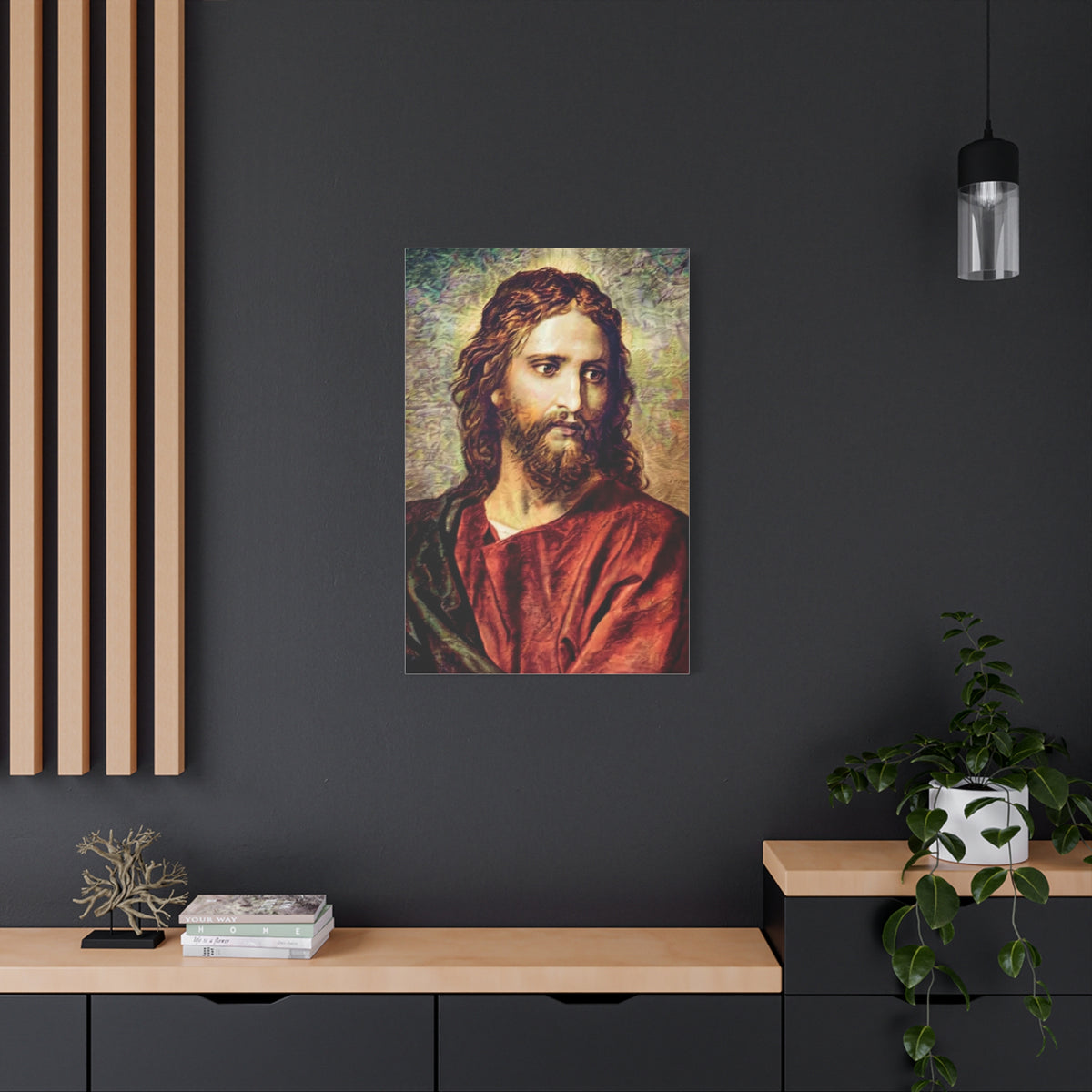 Classical Portrait of Christ Sacred Gaze Wall Art & Canvas Print
