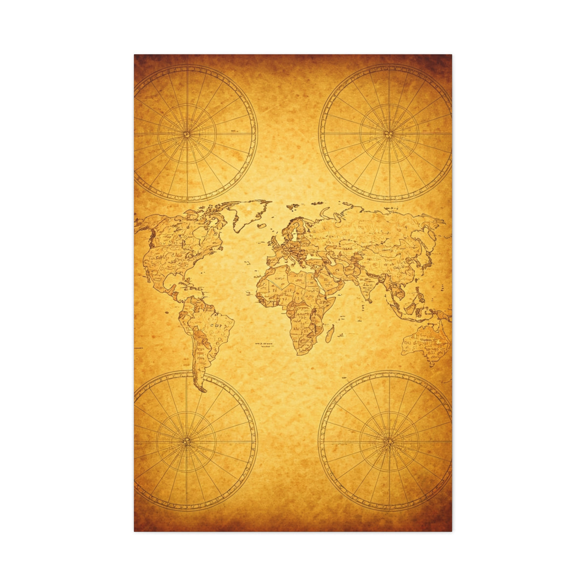 Golden Compass Mandala Art Deco Wall Art & Canvas Prints